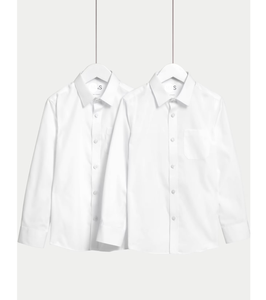 Camisas Escolares Unisex al por Mayor, Sin Plancha, Corte Regular, Tela de Algodón, Manga Larga, para Niños de 2 a 18 Años, OEM Personalizado - Product Image 3