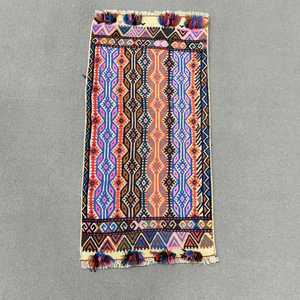 Alfombra Turca de 1.3x2.8 pies, Alfombra Pequeña Vintage, Alfombra de Lana con Diseño Floral Azul - Product Image 1