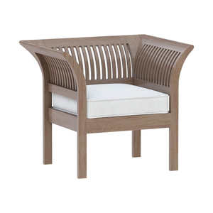 Sofá de jardín exterior de un asiento con material de madera maciza y funda de tela para uso en interiores y exteriores - Product Image 4