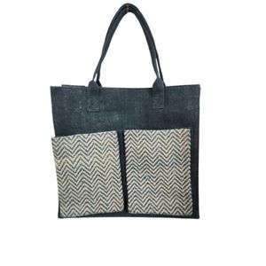 Bolso de hombro para ir de compras, bolso de yute de buena calidad - Product Image 1