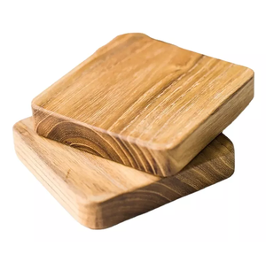 Best Seller's High Quality Trendy <b>Square</b> Wooden Resin Mats & Pads Household Dinnerware Glass Coasters for Home Decor - Product Image 3