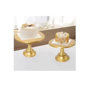 Présentoirs à gâteaux pour gâteaux de mariage Ensemble de 3 outils de pâtisserie en métal pour table à dessert Accessoires pour assiettes à gâteaux - Product Image 1