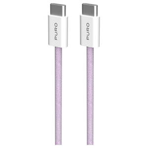 Cable de alimentación USB-C FABRIK de 60 W, 1,5 m, rosa, PUCCCFABK415MTPINK - Product Image 1
