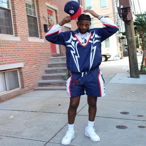 ชุดแจ็คเก็ตและกางเกงขาสั้นไนลอนแบบสั่งทำพิเศษ ซิปครึ่งตัว พิมพ์ลายแบบระเหิด น้ำหนักเบา ชุดกีฬา - Product Image 1