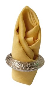 ห่วงรัดผ้าเช็ดปากทำจากทองเหลืองสุดหรูมีเอกลักษณ์รูปทรงวินเทจของตกแต่งโต๊ะปาร์ตี้งานแต่งงานแบบพิเศษ - Product Image 3