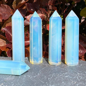 Tour d'opale, obélisque, agate Muntaha, cristal de guérison, artisanat fait main, respectueux de l'environnement, décoration Feng Shui pour la maison, artisanat de qualité supérieure, métaphysique - Product Image 2