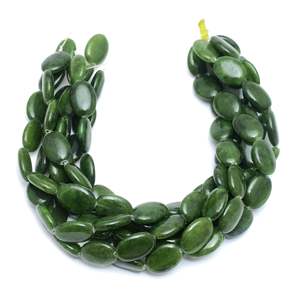Cuentas de ónix ovaladas de color verde caza natural para la fabricación de joyas, suministro al por mayor. - Product Image 2