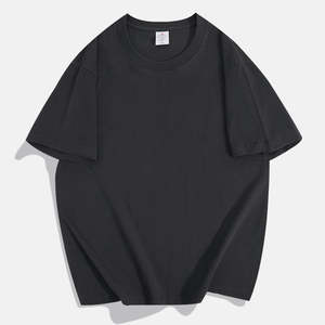 2025 logotipo impreso de alta calidad para hombre 100% algodón de gran tamaño en blanco liso Casual de talla grande patrón sólido - Product Image 1