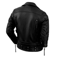 Blouson aviateur en toile noir pour homme 2026, coupe slim, col montant, cuir de poisson véritable, cuir de qualité supérieure