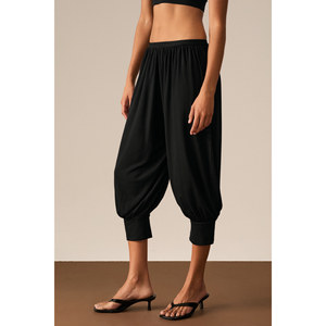 <span class=keywords><strong>Pantaloni</strong></span> Harem da <span class=keywords><strong>Donna</strong></span> in <span class=keywords><strong>Viscosa</strong></span> Morbida ed Elastica con Vita Elasticizzata di Ethiquet Hanoi - Product Image 1