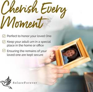 Urna de rosas para cenizas humanas-Urnas de entierro para cenizas Adulto Hombre y mujer-Urna de cremación de rosas hecha a mano con bolsa premium-Honor - Product Image 6