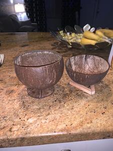 Bols en coquille de noix de coco naturelle fabriqués à la main au Vietnam pour une vie durable - Product Image 3