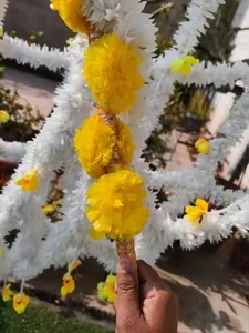 ผ้าคลุมหน้าเจ้าสาวโรแมนติก Phoolon ki chadar ดอกมะลิสีขาวออกแบบได้ตามต้องการงานแต่งงานแบบอินเดีย - Product Image 4