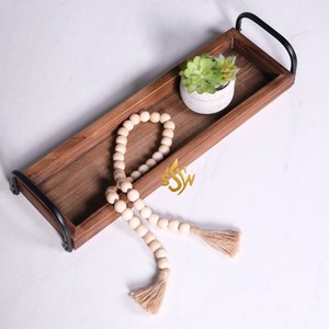 Bandeja y plato de madera rectangular de alta calidad de diseño admirable, bandeja de madera maciza Natural, decoración ecológica para el hogar y las habitaciones - Product Image 2