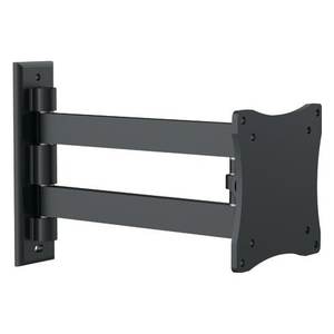 SMALLDUE100 Two-Joint Black <b>TV</b> Monitor <b>Wall</b> <b>Mount</b> VESA 100 X 100 for 15 kg Display <b>Shelves</b> - Product Image 1