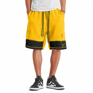 Short cargo oversize en polaire Short de jogging pour homme Short de survêtement pour homme avec cordon de serrage pour la taille Short cargo pour homme - Product Image 3