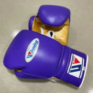 Gants de boxe professionnels en cuir de vache véritable, lacets, gants de kickboxing d'entraînement Winning SI-BG-96 - Product Image 1