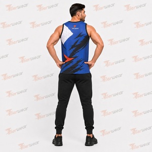 <b>Mens</b> Custom Sublimation <b>Gym</b> Stringer Tank Top Wholesale Athletic Workout <b>Vest</b> Bodybuilding Sportswear Quick Dry Running Fitness - Product Image 4
