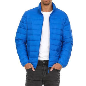 Winter Regular Fit Warm Stand Collar Solid Color Casual Breathable Zipper Men's Lightweight Polyester Padded Hooded <b>Jacket</b> - Product Image 4