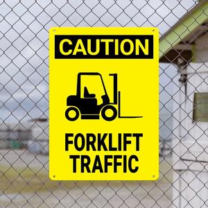 Señal de carretilla elevadora de precaución de alta calidad Retrato de advertencia de seguridad Resistente a productos químicos 10x14 Señal de lugar de trabajo industrial - Product Image 4