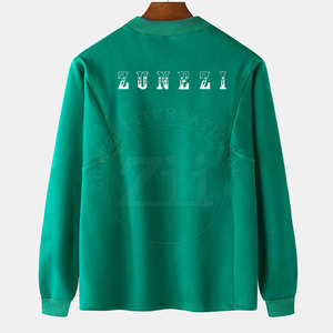 Vêtements de sport d'hiver en marque privée, sweat-shirts pour hommes, mélange de coton, polaire, durable, coupe-vent, écologique, faible MOQ - Product Image 2