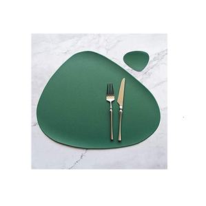 Leather Dining Table Use Sublimation Table Mats Good Quality Egg Shape Dining Mats and Customized Size <b>Cheap</b> Price - Product Image 6