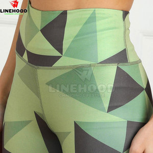 ชุดโยคะสำหรับผู้หญิงกางเกงเอวยางยืดลายพื้นกางเกงสไตล์เอวยางยืด - Product Image 5