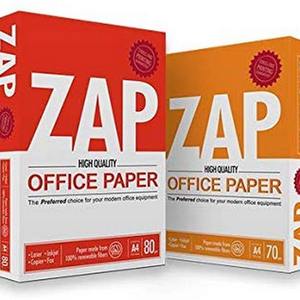 ZAP กระดาษถ่ายเอกสาร A4เหมาะสำหรับโรงเรียนสำนักงานเครื่องพิมพ์ ZAP A4กระดาษสำเนาที่มีความสว่างสูงและสะอาดเอาต์พุต - Product Image 1