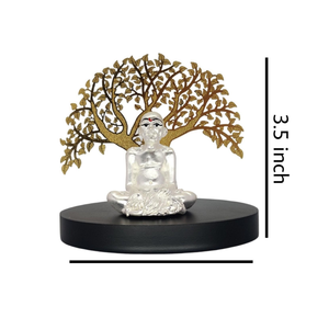 Statue de Laxmi Mata en acier inoxydable, artisanat décoratif fait à la main, couleur dorée, artisanat métallique, petite taille, décoration de salon, décoration de mariage - Product Image 3