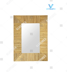 Best Collection Bamboo <b>Rattan</b> <b>Mirrors</b> Frame Light Wall Salon <b>Mirror</b> Customize Size Color Home Decors Luxury - Product Image 1
