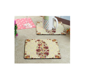 Trivets de MDF de aspecto moderno con diseño de flores impresas, producto artesanal más vendido, trivets de MDF - Product Image 3