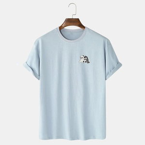 เสื้อยืดแขนสั้นคุณภาพสูง ผ้าคอตตอน 100% รับสกรีนลายตามสั่ง สำหรับผู้ชาย - Product Image 4