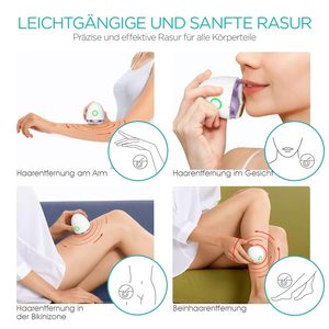 Tondeuse corporelle électrique sans fil pour femme, rasoir humide et sec pour le visage, les jambes, les aisselles et la zone du bikini, étanche - Product Image 5