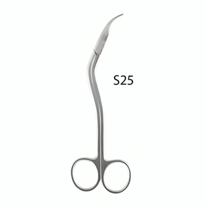 Juego de tijeras microquirúrgicas de acero inoxidable curvadas rectas para uso manual oftálmico otorrinolaringológico para profesionales médicos - Product Image 4