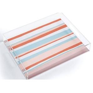 Bandeja de acrílico transparente con forma personalizada, diseño moderno, perfecta para servir alimentos con elegancia y como vajilla multiusos. - Product Image 1