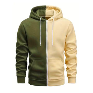 New Custom High Quality Casual Streetwear Long Sleeve <b>White</b> with Custom Horizontal Panel Print Hooded Collar <b>Hoodies</b> for <b>Men</b> - Product Image 1