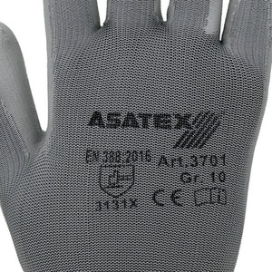 Gardening <b>Gloves</b> Size 8 Grey EN 388 ASATEX II-Pack of 12 - Product Image 4
