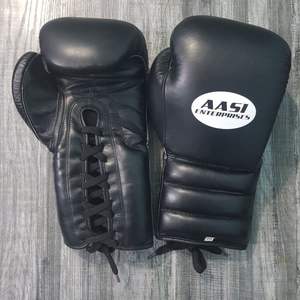 Gants de boxe professionnels en cuir de vachette, longueur poignet, utilisation quatre saisons, détection par aiguille, Muay Thai - Product Image 2