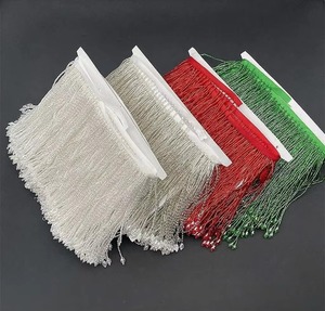 Handmade Glass Beads and Tassel Trim for Home Textiles Elegant Garment Decoration for Evening Dresses and <b>Curtains</b> - Product Image 6