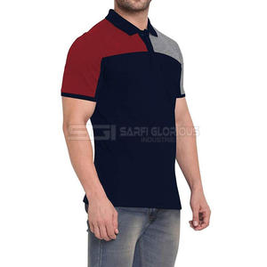 Camiseta de Manga Corta para Hombre al por Mayor, Marca Casual, Clásica, con Logotipo Bordado, Lisa, Teñida, de Punto, 100% Algodón, para Golf - Product Image 2