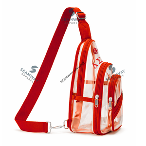 Sac bandoulière transparent Delta Sigma Theta en PVC, sac bandoulière transparent approuvé par la sécurité, sac à bandoulière réglable - Product Image 3