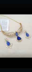 Conjunto de Collar Gargantilla con Diseño Antiguo, Chapado en Oro Indio, con Circonitas Cúbicas, Regalo de Compromiso, para Fiestas - Product Image 3