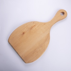 Grande planche à découper ovale en bois de hêtre de 49 cm - Plateau de service en bois massif naturel - Planche à charcuterie et à viande artisanale de qualité supérieure - Product Image 2