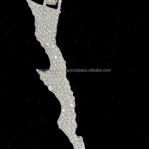 จี้สร้อยคอเพชรโมอิสรูปแผนที่เม็กซิโกจี้925เงินสเตอร์ลิงจี้แผนที่เม็กซิโกเครื่องประดับชั้นดีสำหรับผู้ชายและผู้หญิง - Product Image 1