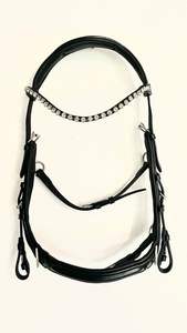 Niche anatomique pour cheval Multi-Bridle Bitted Bitless Poll Relief Two Brow Band Confortable Headstall Logo personnalisé imprimé - Product Image 2