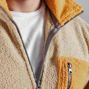 Nueva chaqueta polar personalizada con cuello levantado para hombre, cálida, impermeable, a prueba de viento, logotipo frontal Reversible, Color sólido para Otoño/Invierno - Product Image 5