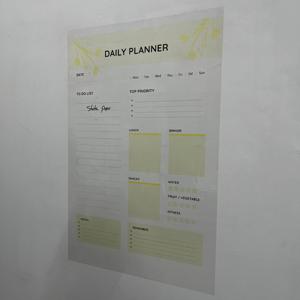Planificador diario con adhesión estática, pizarra blanca de borrado en seco, reutilizable, sin adhesivo, organizador de pared, poliestireno, modelo 7 - Product Image 6