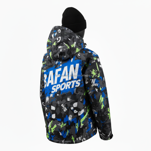 Veste Softshell pour Femmes Coupe-vent Imperméable Polyester Tissu Spandex Imprimé Bleu Vert avec Logo Personnalisé Veste Softshell pour Femmes - Product Image 5