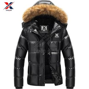Veste parka longue en cuir véritable de haute qualité pour homme, imperméable, en toile, style canadien, col à capuche, fermeture éclair chaude - Product Image 2