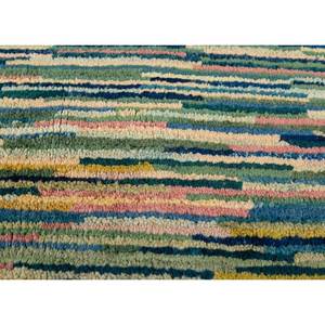 Tapis noué à la main en laine rayée verte Nuray 9x12 pour la décoration du salon des adolescents, tapis Jaipur US - Product Image 3